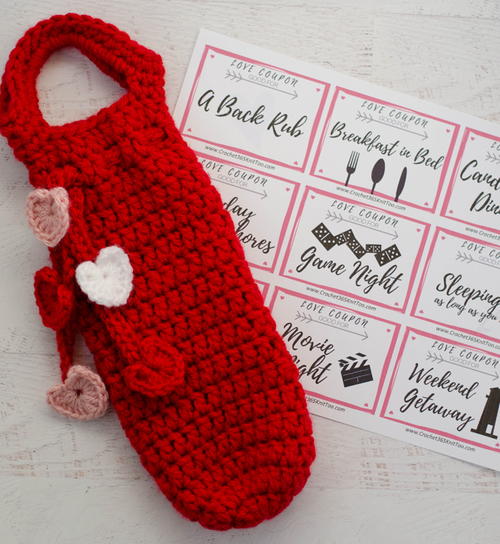 Valentine Wine Cozy Valentine Wine Cozy