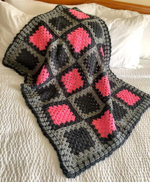 Simple Loop Granny Square Crochet Blanket Simple Loop Granny Square Crochet Blanket