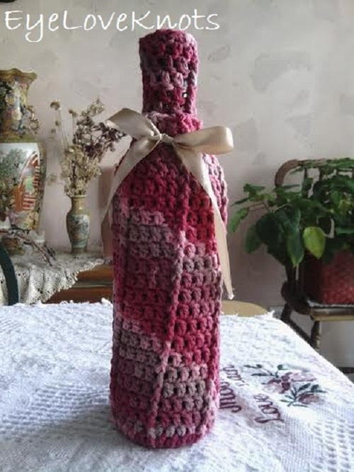 Raspberry Surprise Front Post Wine Cozy Raspberry Surprise Front Post Wine Cozy