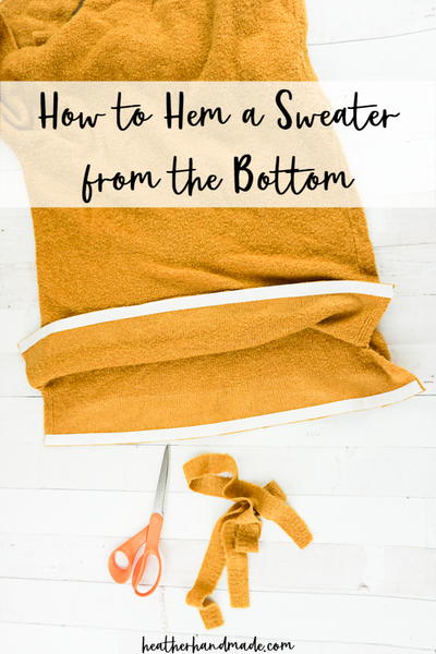 Shorten A Sweater From The Bottom With Hem Tape Shorten A Sweater From The Bottom With Hem Tape