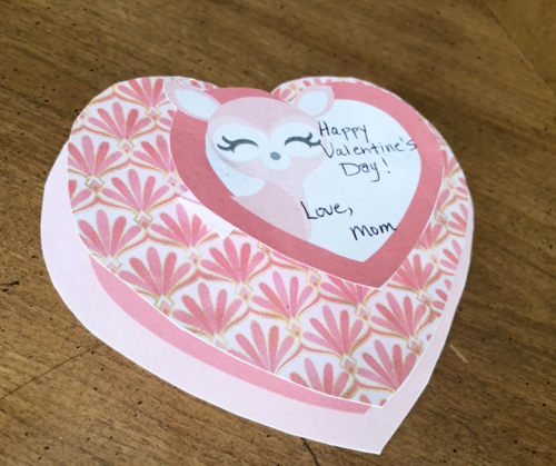 Valentine Deer Craft Free Printable Valentine Deer Craft + Free Printable