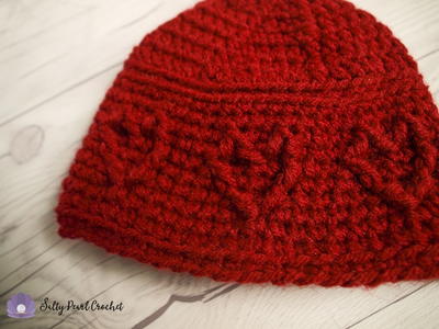 Cabled Heart Hat