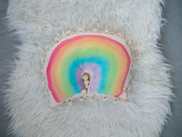 Watercolor Rainbow Pillow Watercolor Rainbow Pillow