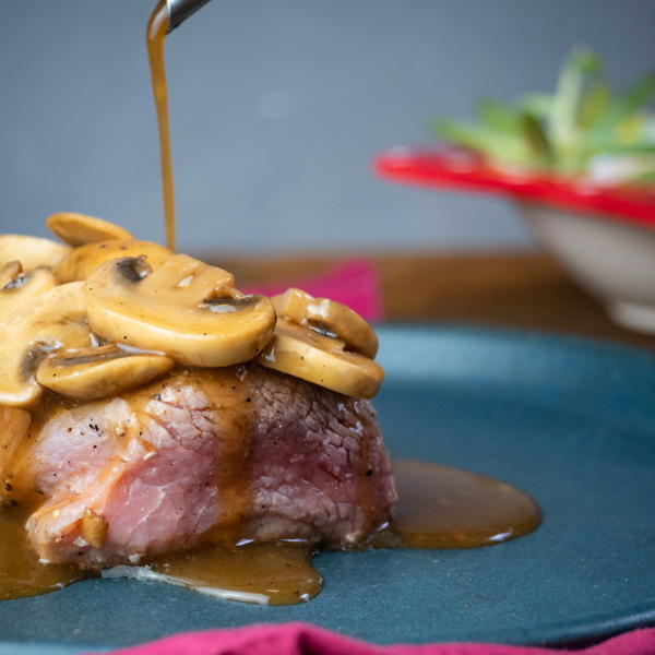 Beef Tenderloin With Bourbon Mushroom Sauce Beef Tenderloin With Bourbon & Mushroom Sauce
