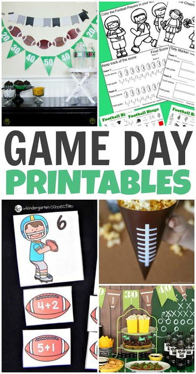 Free Football Game Day Printables