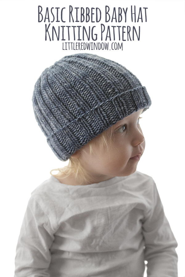 Easy Ribbed Baby Hat Knitting Pattern