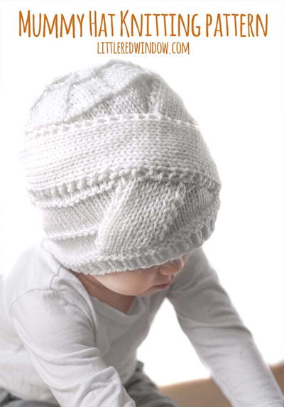 Halloween Mummy Hat Knitting Pattern