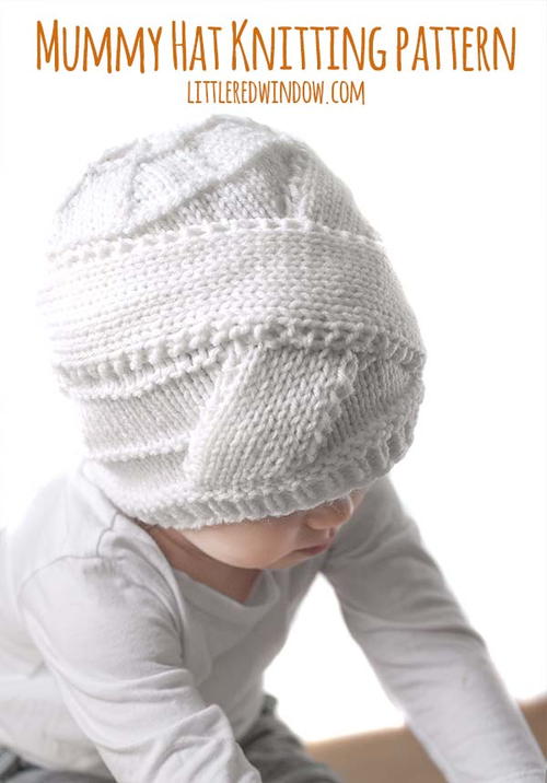 Halloween Mummy Hat Knitting Pattern Halloween Mummy Hat Knitting Pattern