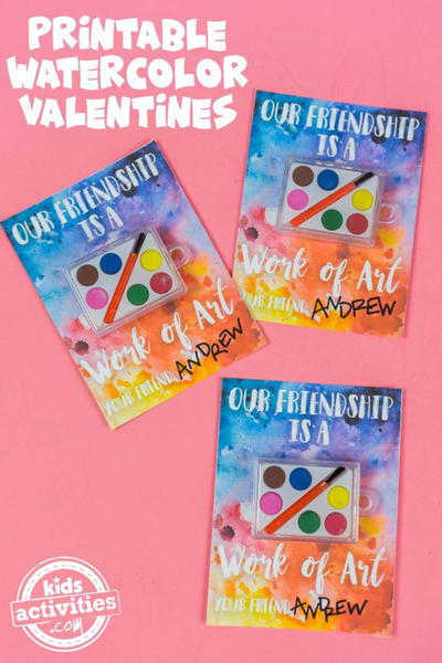 Printable Watercolor Valentines Printable Watercolor Valentines