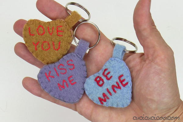 Conversation Heart Candy Keychain Conversation Heart Candy Keychain