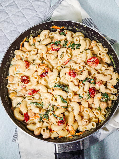 Creamy Pasta With Spinach And Chickpeas Creamy Pasta With Spinach And Chickpeas