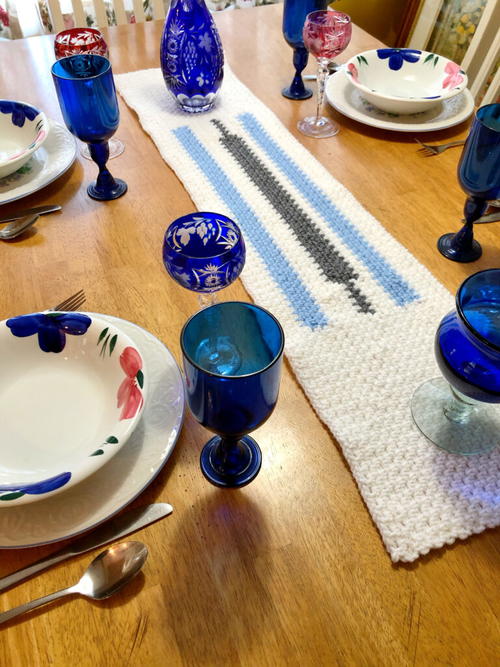 Color Block Crochet Table Runner Color Block Crochet Table Runner