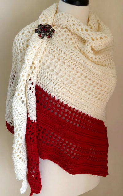Holiday Celebration Crochet Poncho Wrap Holiday Celebration Crochet Poncho Wrap