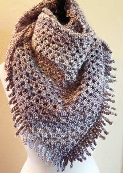 Crochet Spiked Triangle Shawl Crochet Spiked Triangle Shawl