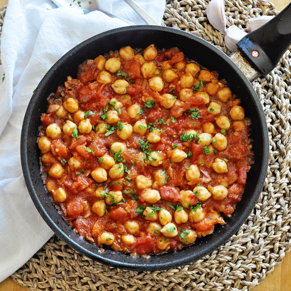 Spanish Garbanzo Bean Skillet With Chunky Tomatoes Spanish Garbanzo Bean Skillet With Chunky Tomatoes