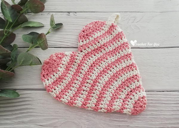 Crochet Heart Potholder Crochet Heart Potholder