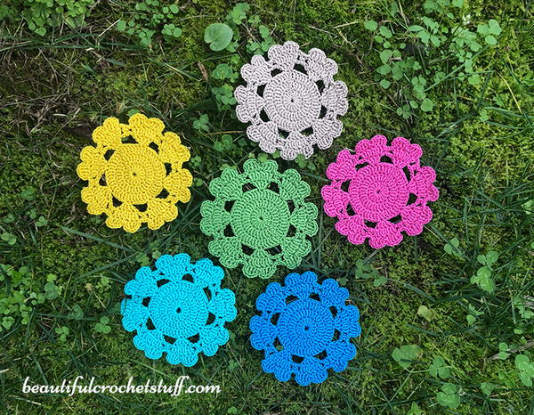 Crochet Heart Coaster Pattern Crochet Heart Coaster Pattern