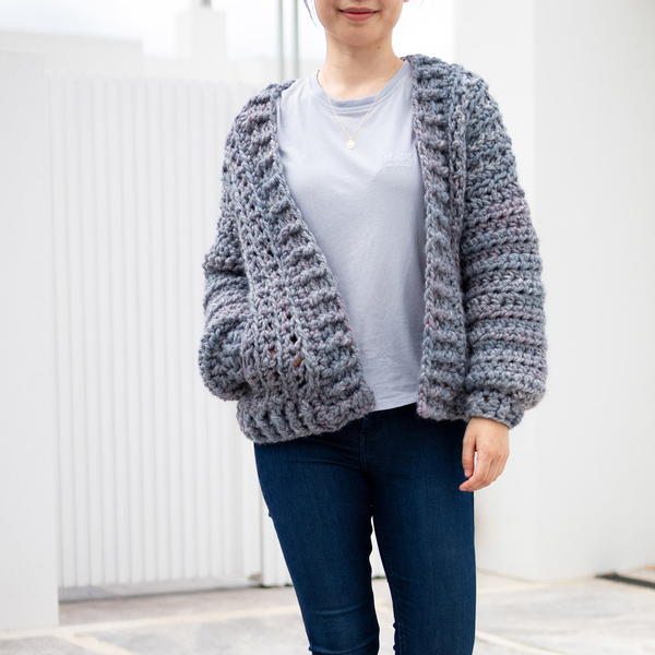 Chunky Bomber Cardigan With Pockets Chunky Bomber Cardigan With Pockets