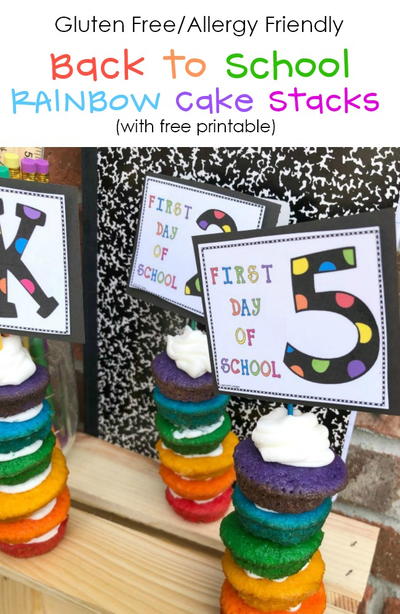 Gluten Free Rainbow Cake Stacks Gluten Free Rainbow Cake Stacks