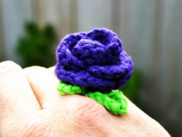 Crochet Rose Ring Crochet Rose Ring