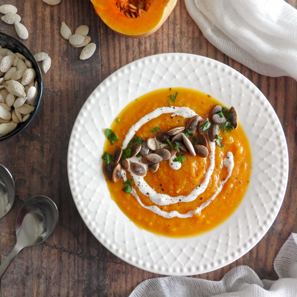 Butternut Squash Soup With Honey Crme Frache Butternut Squash Soup With Honey Crme Frache