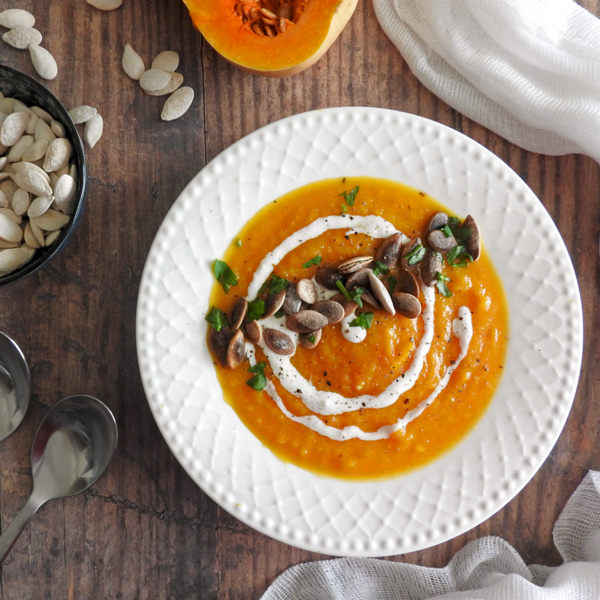 Butternut Squash Soup With Honey Crme Frache