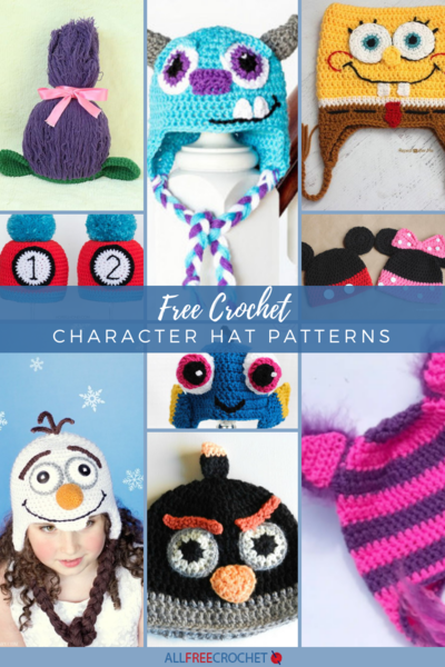 50+ Free Crochet Character Hat Patterns