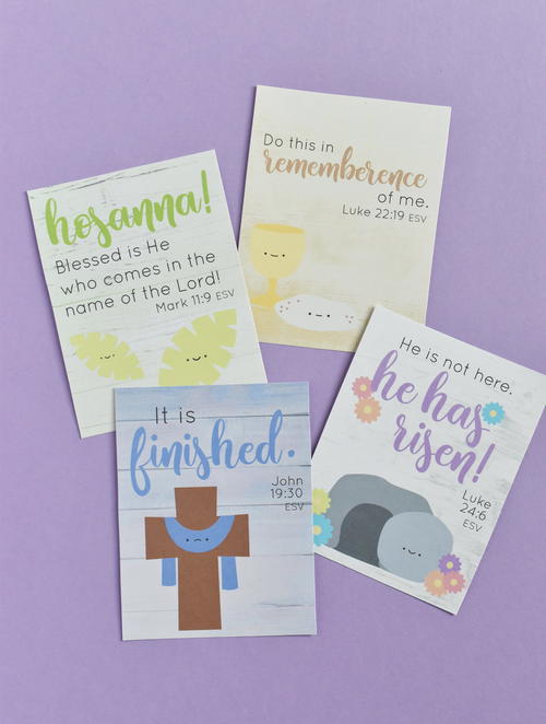 Printable Holy Week Verse Cards