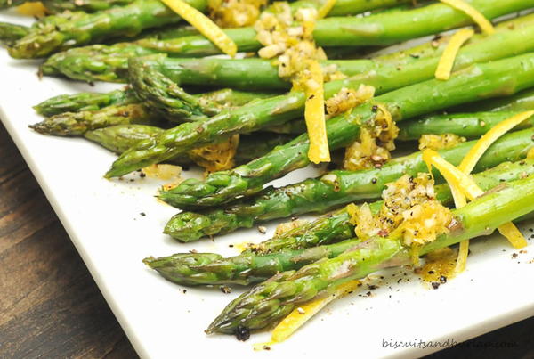 Roasted Asparagus With Lemon Garlic Roasted Asparagus With Lemon & Garlic