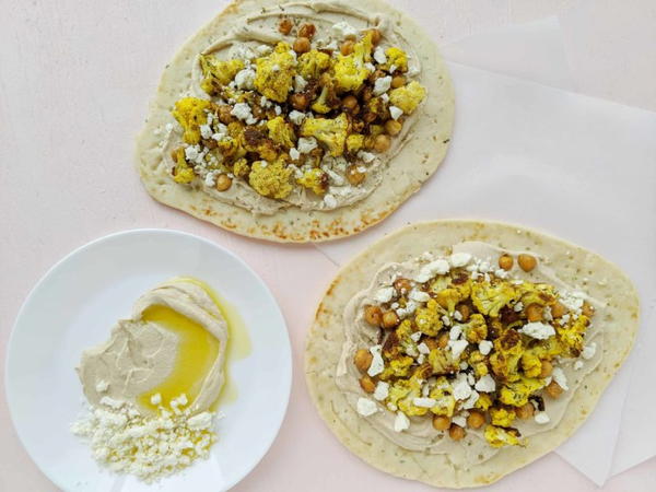 Mediterranean Veggie Naan Wraps Mediterranean Veggie Naan Wraps