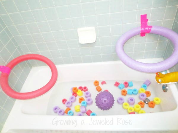 Bathtime Pool Noodle Games for Toddlers