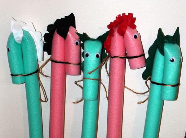Life-Size Pool Noodle Ponies Life-Size Pool Noodle Ponies