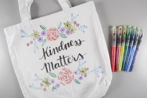 Watercolor Painted Tote Bag Watercolor Painted Tote Bag