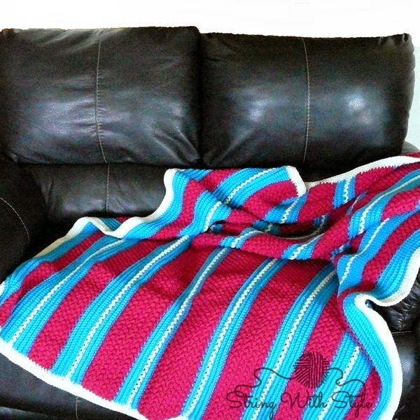 Striped Cotton Candy Afghan