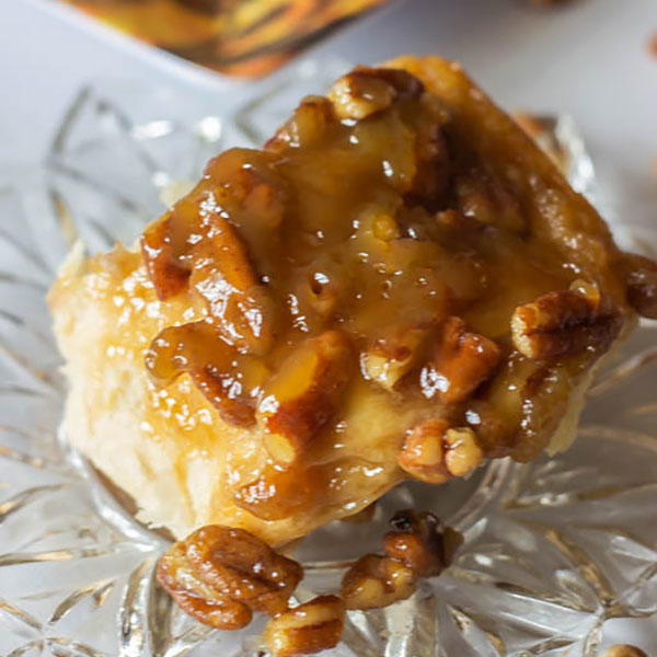Easy Biscuits With Pecan Pie Topping Easy Biscuits With Pecan Pie Topping