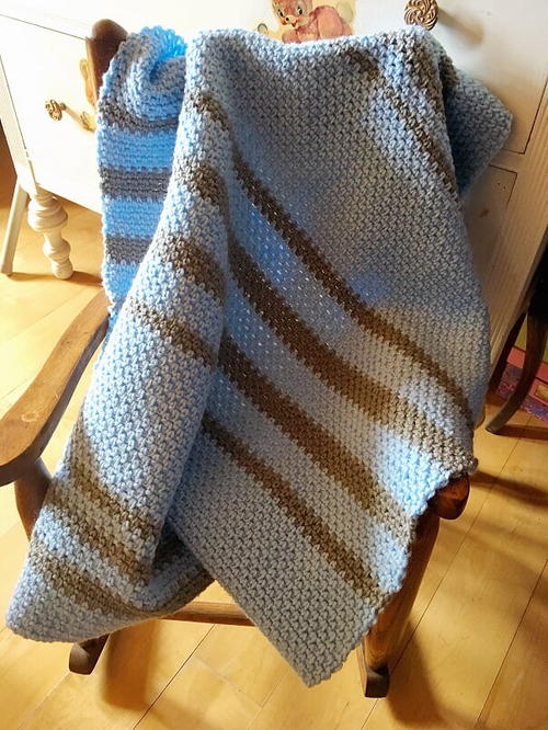 Treasured Crochet Moss Stitch Baby Afghan Treasured Crochet Moss Stitch Baby Afghan