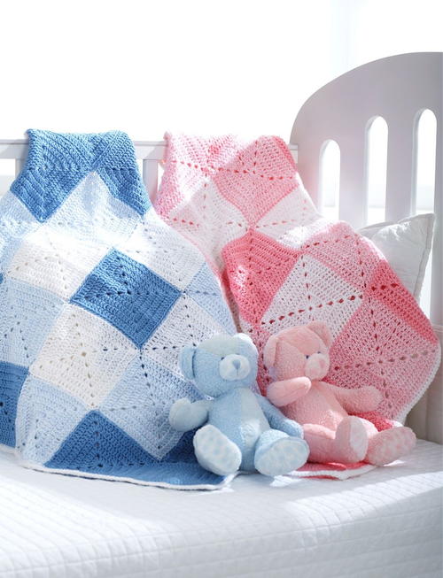 Double Diamond Baby Blanket Double Diamond Baby Blanket
