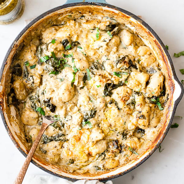 Easy Spinach Artichoke Gnocchi Bake Easy Spinach & Artichoke Gnocchi Bake