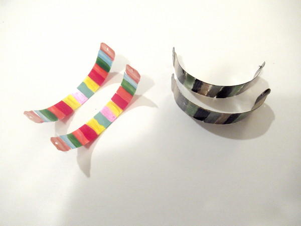 Upcycled Plastic And Nail Polish Earrings Upcycled Plastic And Nail Polish Earrings