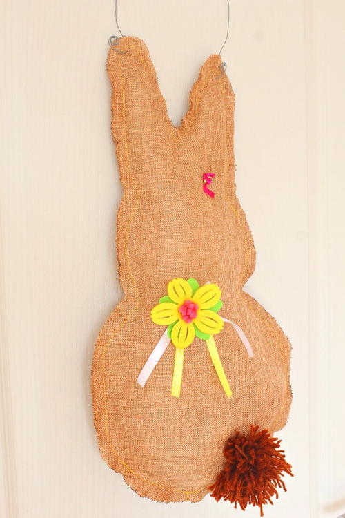 Burlap Bunny Door Hanger Burlap Bunny Door Hanger