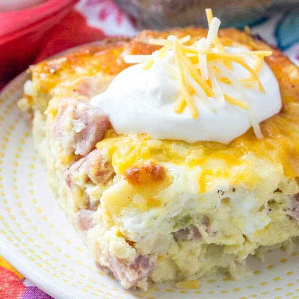 Ham And Potato Breakfast Casserole For Two Ham And Potato Breakfast Casserole For Two