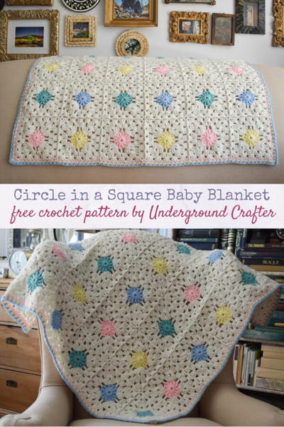 Circle In A Square Baby Blanket Circle In A Square Baby Blanket