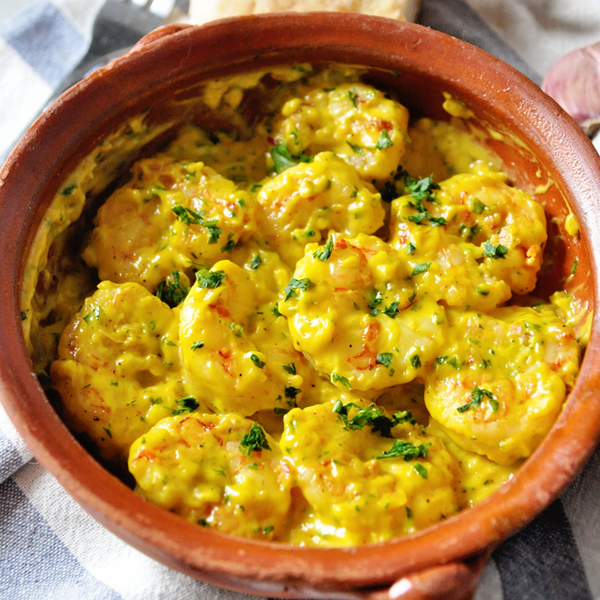 Sauted Shrimp In Creamy Saffron Sauce Sautéed Shrimp In Creamy Saffron Sauce
