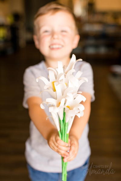 Handprint Paper Easter Lily Handprint Paper Easter Lily