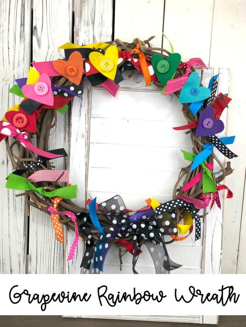 Grapevine Rainbow Wreath Grapevine Rainbow Wreath