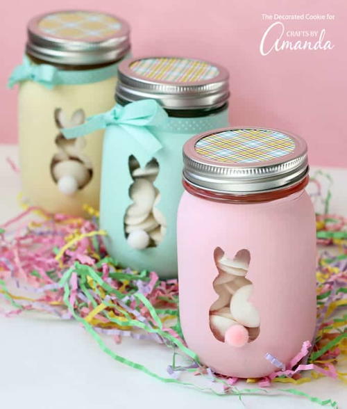 Easter Bunny Mason Jars Easter Bunny Mason Jars