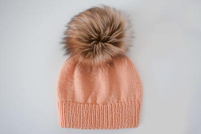 Ribbed Double Brim Knit Hat