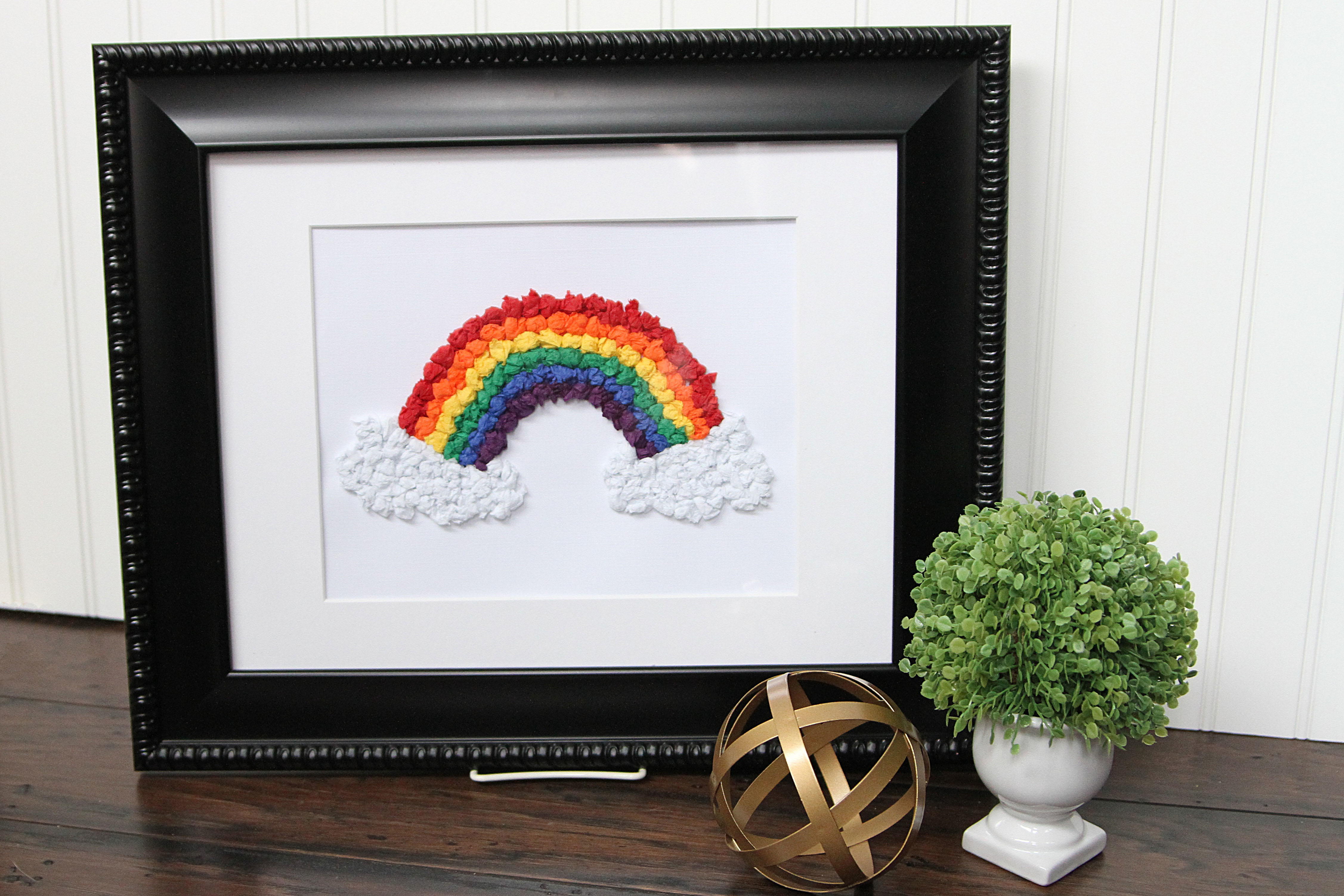 Crepe Paper Rainbow Art