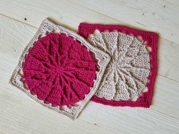 Lotus In Bloom 12 Afghan Square Lotus In Bloom 12" Afghan Square