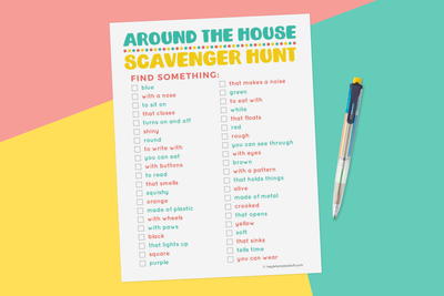 Around The House Scavenger Hunt [Printable]